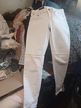 J. Crew White Toothpick Slim Jeans